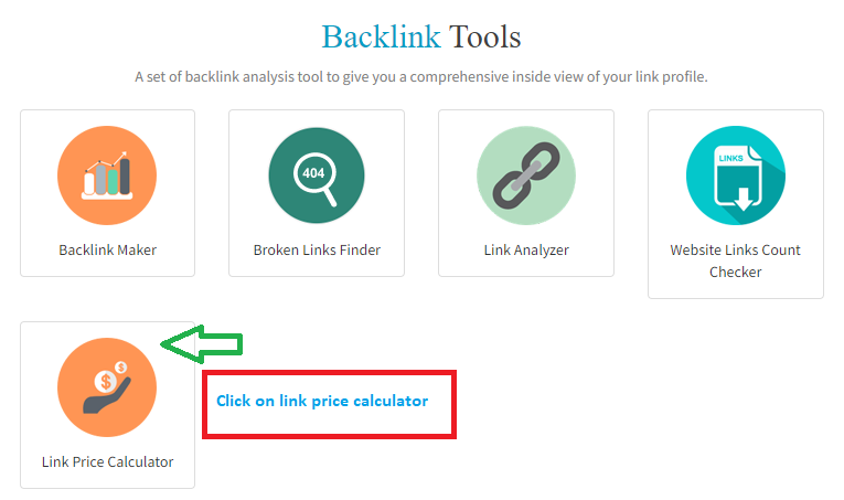 link price calculator tool