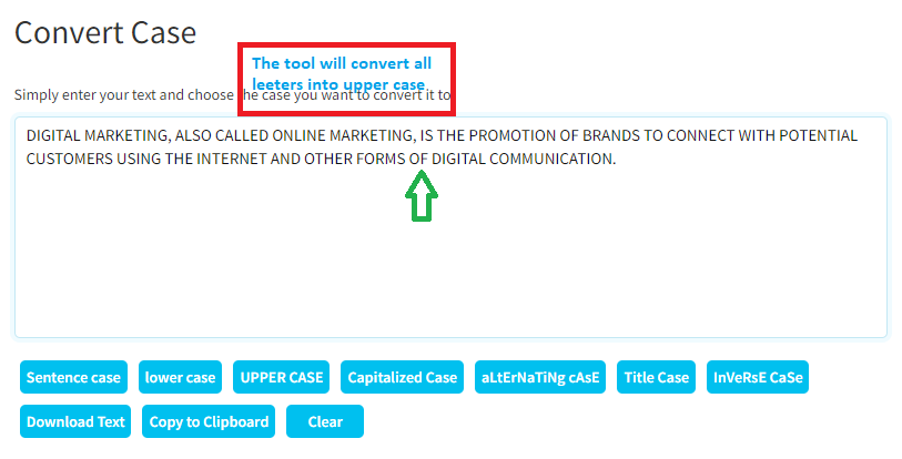 Upper Case Online