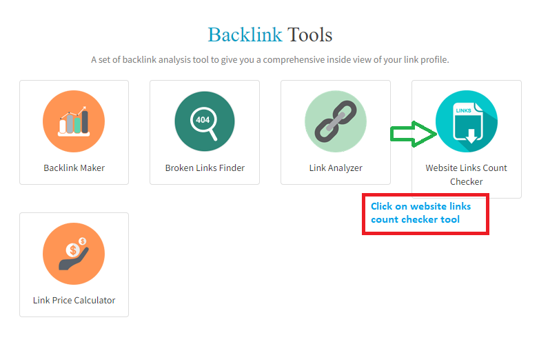 website links counter checker tool