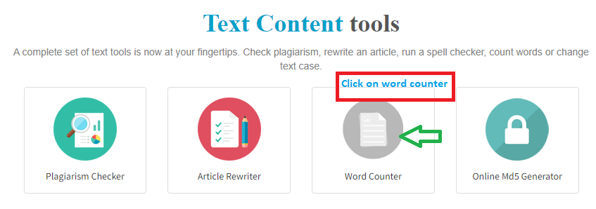 Word Counter tool