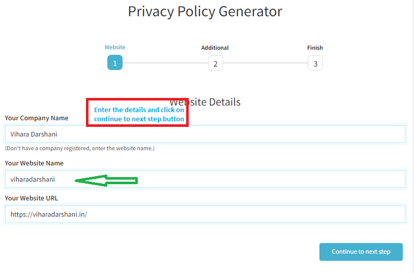 Privacy Policy Generator free